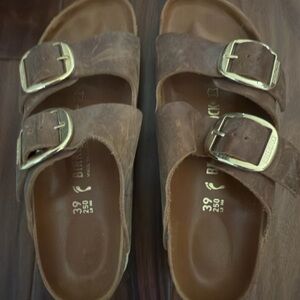 Birkenstock Kids Sandals with Gold Buckles